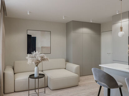 Фото № 4: Дизайн-проект квартиры-студии 26.3  м² Современный стиль для ЖК Шереметьевский