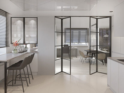 Фото № 6: Дизайн-проект двухкомнатной квартиры 69.3  м² Стиль Модернизм для ЖК Тулпар