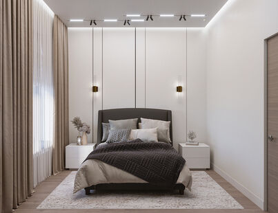 Фото № 1: Дизайн-проект четырехкомнатной квартиры 92.1  м² Стиль Модернизм для ЖК West Garden