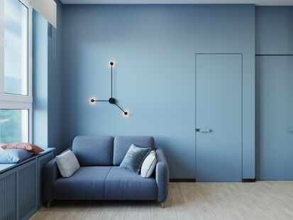 Фото № 4: Дизайн-проект двухкомнатной квартиры 33.62  м² Современный стиль для ЖК Огни-2