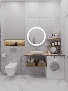 Фото № 2: Дизайн-проект двухкомнатной квартиры 33.62  м² Современный стиль для ЖК Огни-2