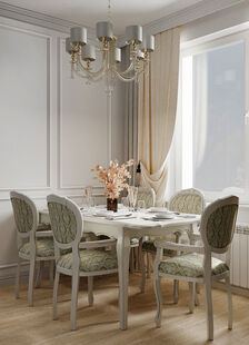 Фото № 2: Дизайн-проект двухкомнатной квартиры 55.3  м² Современная классика для ЖК Тесла Парк