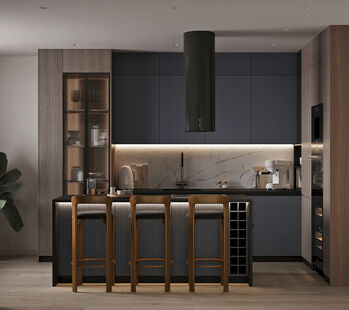 Фото № 3: Дизайн-проект трехкомнатной квартиры 67.1  м² стиль Прованс для ЖК Тесла Парк