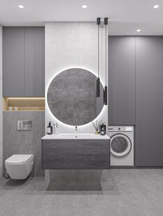 Фото № 3: Дизайн-проект двухкомнатной квартиры 67.5  м² Стиль Модернизм для ЖК Тринити