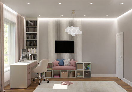 Фото № 1: Дизайн-проект дома/коттеджа 86.4  м² Стиль Модернизм для этажа частного дома в кп александровы пруды