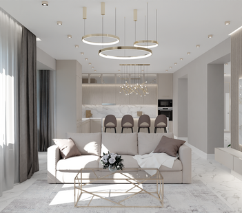 Фото № 1: Дизайн-проект дома/коттеджа 99.7  м² Стиль Модернизм для этажа частного дома в кп александровы пруды