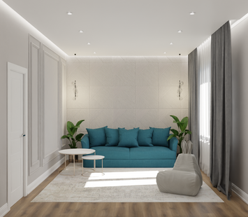 Фото № 3: Дизайн-проект дома/коттеджа 99.7  м² Стиль Модернизм для этажа частного дома в кп александровы пруды