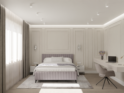 Фото № 3: Дизайн-проект дома/коттеджа 87.8  м² Стиль Модернизм для этажа частного дома в кп векшино-2