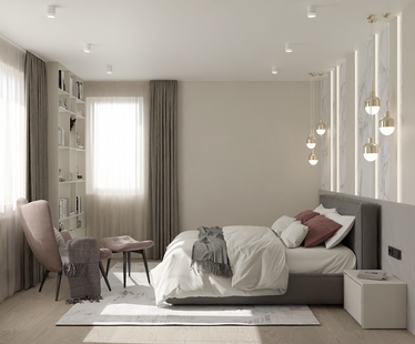 Фото № 1: Дизайн-проект дома/коттеджа 87.8  м² Стиль Модернизм для этажа частного дома в кп векшино-2