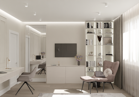 Фото № 2: Дизайн-проект дома/коттеджа 87.8  м² Стиль Модернизм для этажа частного дома в кп векшино-2