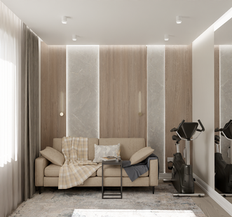 Фото № 5: Дизайн-проект дома/коттеджа 91.2  м² Стиль Модернизм для этажа частного дома в кп векшино-2