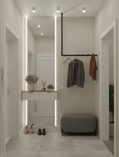 Фото № 2: Дизайн-проект дома/коттеджа 91.2  м² Стиль Модернизм для этажа частного дома в кп векшино-2