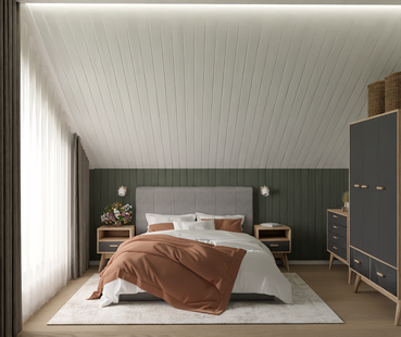 Фото № 3: Дизайн-проект дома/коттеджа 80.2  м² Стиль Контемпорари для этажа частного дома в д. покровское