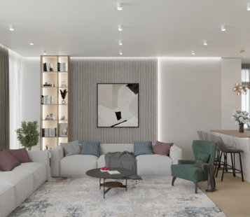 Фото № 1: Дизайн-проект дома/коттеджа 124.0  м² Стиль Модернизм для частного дома в мо