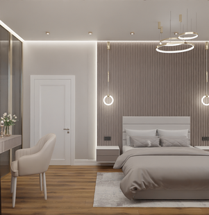 Фото № 6: Дизайн-проект четырехкомнатной квартиры 103.4  м² Стиль Модернизм для ЖК Мой адрес на Береговом