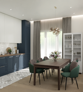 Фото № 1: Дизайн-проект дома/коттеджа 82.9  м² Стиль Контемпорари для этажа частного дома в д. покровское