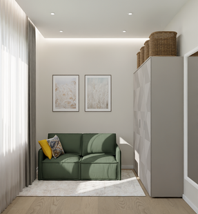 Фото № 3: Дизайн-проект дома/коттеджа 82.9  м² Стиль Контемпорари для этажа частного дома в д. покровское