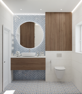 Фото № 2: Дизайн-проект дома/коттеджа 82.9  м² Стиль Контемпорари для этажа частного дома в д. покровское