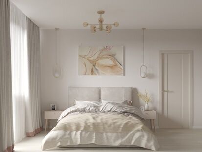 Фото № 4: Дизайн-проект однокомнатной квартиры 40.9  м² Стиль Контемпорари для ЖК Южная Битца