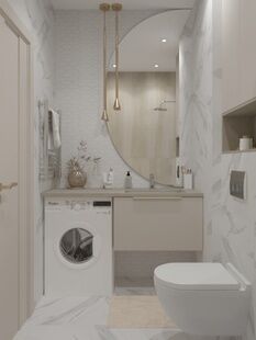 Фото № 2: Дизайн-проект однокомнатной квартиры 40.9  м² Стиль Контемпорари для ЖК Южная Битца