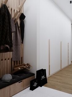 Фото № 6: Дизайн-проект однокомнатной квартиры 46.34  м² Современный стиль для ЖК Московский