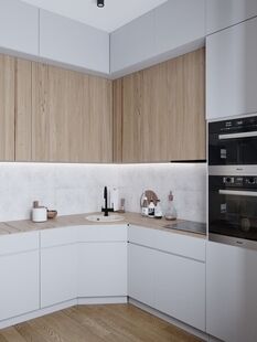 Фото № 4: Дизайн-проект однокомнатной квартиры 46.34  м² Современный стиль для ЖК Московский