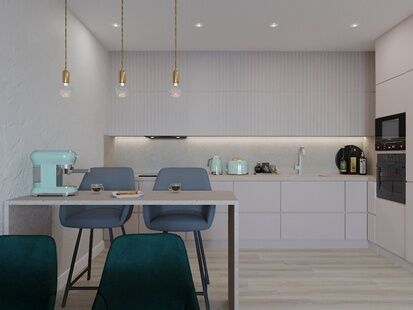 Фото № 1: Дизайн-проект четырехкомнатной квартиры 85.5  м² Современный стиль для ЖК Просторная 7