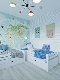 Фото № 6: Дизайн-проект четырехкомнатной квартиры 85.5  м² Современный стиль для ЖК Просторная 7