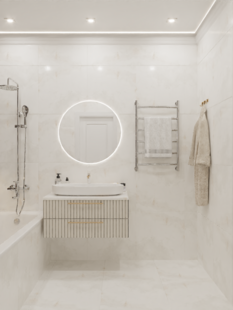 Фото № 3: Дизайн-проект трехкомнатной квартиры 80.2  м² Стиль Модернизм для ЖК Life-Варшавская