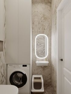 Фото № 4: Дизайн-проект трехкомнатной квартиры 91.0  м² Современный стиль для ЖК Династия