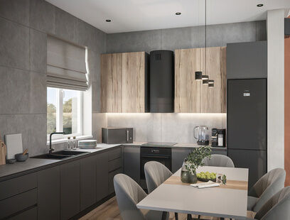 Фото № 5: Дизайн-проект дома/коттеджа 110.39  м² Стиль Модернизм для этажа частного дома в г. казань