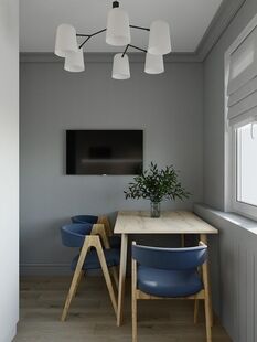 Фото № 1: Дизайн-проект двухкомнатной квартиры 58.2  м² Современный стиль для ЖК Южная Акватория