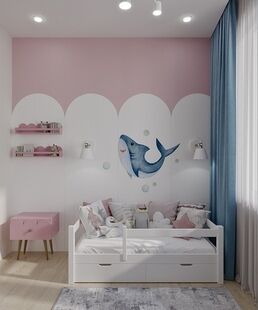 Фото № 6: Дизайн-проект трехкомнатной квартиры 74.9  м² Современный стиль для ЖК Румянцево Парк