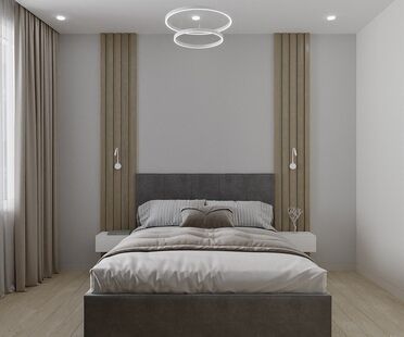 Фото № 4: Дизайн-проект трехкомнатной квартиры 74.9  м² Современный стиль для ЖК Румянцево Парк