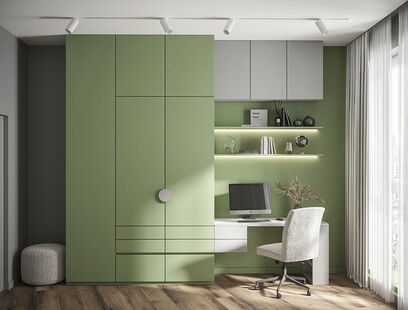 Фото № 6: Дизайн-проект четырехкомнатной квартиры 78.9  м² Стиль Модернизм для ЖК Невский