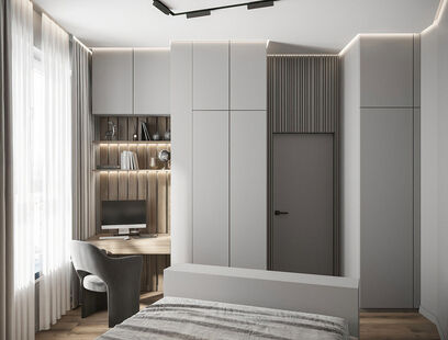 Фото № 4: Дизайн-проект четырехкомнатной квартиры 78.9  м² Стиль Модернизм для ЖК Невский