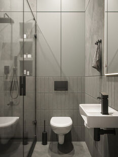 Фото № 3: Дизайн-проект четырехкомнатной квартиры 78.9  м² Стиль Модернизм для ЖК Невский