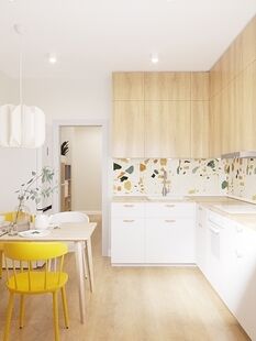 Фото № 3: Дизайн-проект трехкомнатной квартиры 74.6  м² Современный стиль для ЖК Московский