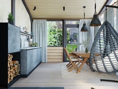 Фото № 3: Дизайн-проект экстерьера 17.74  м² Скандинавский стиль для снт 94 ясная поляна