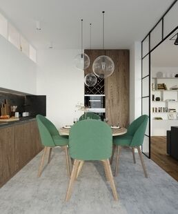 Фото № 6: Дизайн-проект двухкомнатной квартиры 78.42  м² Современный стиль для ЖК Сколковский