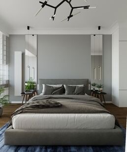 Фото № 3: Дизайн-проект двухкомнатной квартиры 78.42  м² Современный стиль для ЖК Сколковский