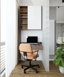 Фото № 1: Дизайн-проект двухкомнатной квартиры 78.42  м² Современный стиль для ЖК Сколковский