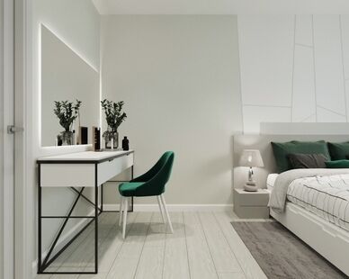 Фото № 6: Дизайн-проект трехкомнатной квартиры 91.27  м² стиль Модернизм для ЖК Чемпионский