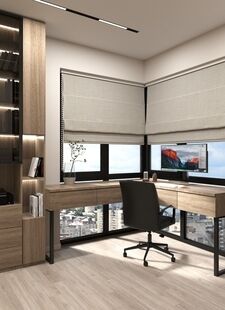 Фото № 4: Дизайн-проект трехкомнатной квартиры 58.2  м² стиль Модернизм для ЖК Павелецкая Сити