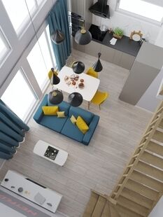 Фото № 4: Дизайн-проект дома/коттеджа 47.86  м² Скандинавский стиль для частного дома в д. путилково