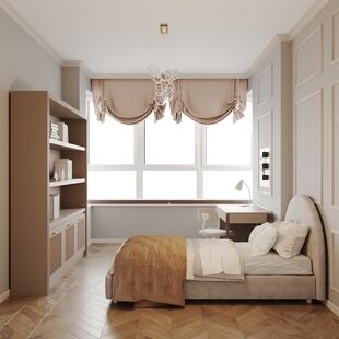 Фото № 3: Дизайн-проект пятикомнатной квартиры 127.0  м² Стиль Арт-деко для ЖК Новое Медведково