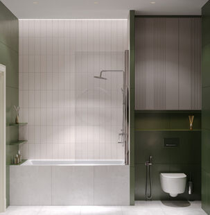 Фото № 6: Дизайн-проект пятикомнатной квартиры 127.0  м² Стиль Арт-деко для ЖК Новое Медведково