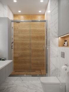 Фото № 6: Дизайн-проект двухкомнатной квартиры 57.97  м² стиль Модернизм для ЖК Новое Пушкино