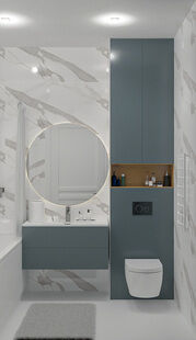 Фото № 3: Дизайн-проект трехкомнатной квартиры 99.45  м² стиль Модернизм для ЖК в г. Самара