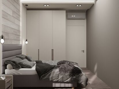 Фото № 4: Дизайн-проект двухкомнатной квартиры 50.88  м² Современный стиль для ЖК Ленинградка 58